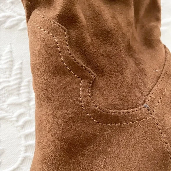 Lulus Taryne Taupe Suede Pointed-Toe Booties Size 5.5 - Picture 10 of 14